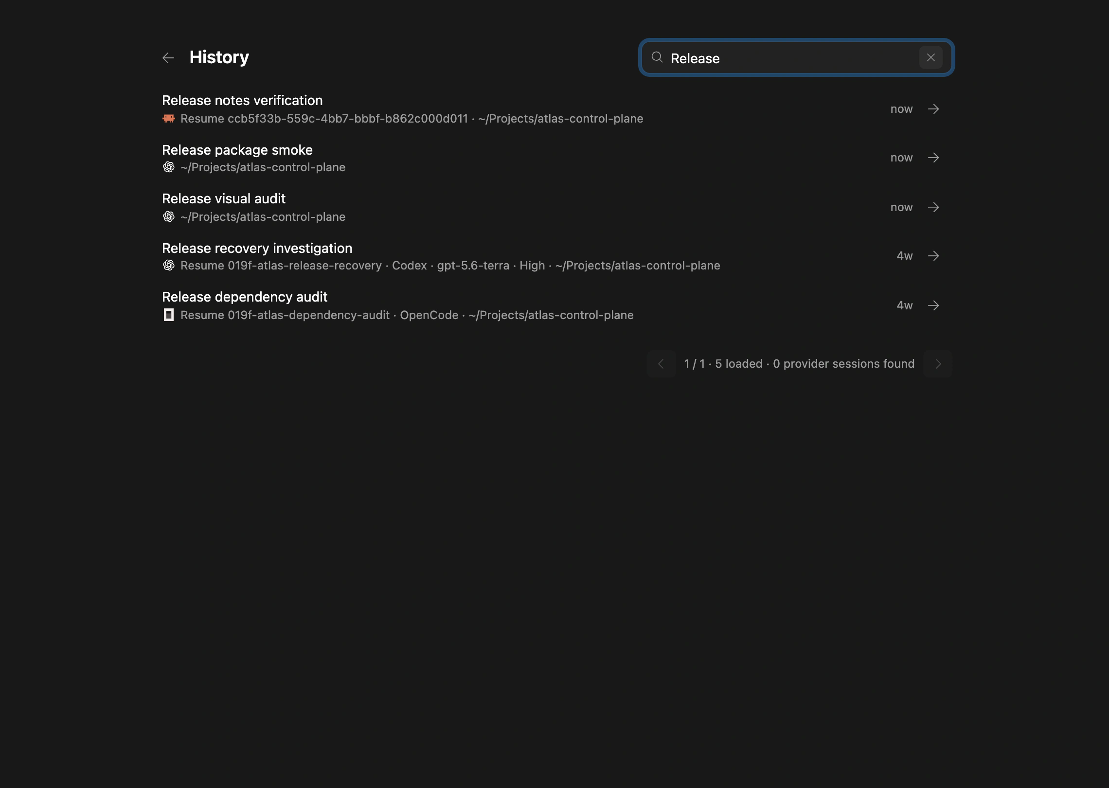 Search History