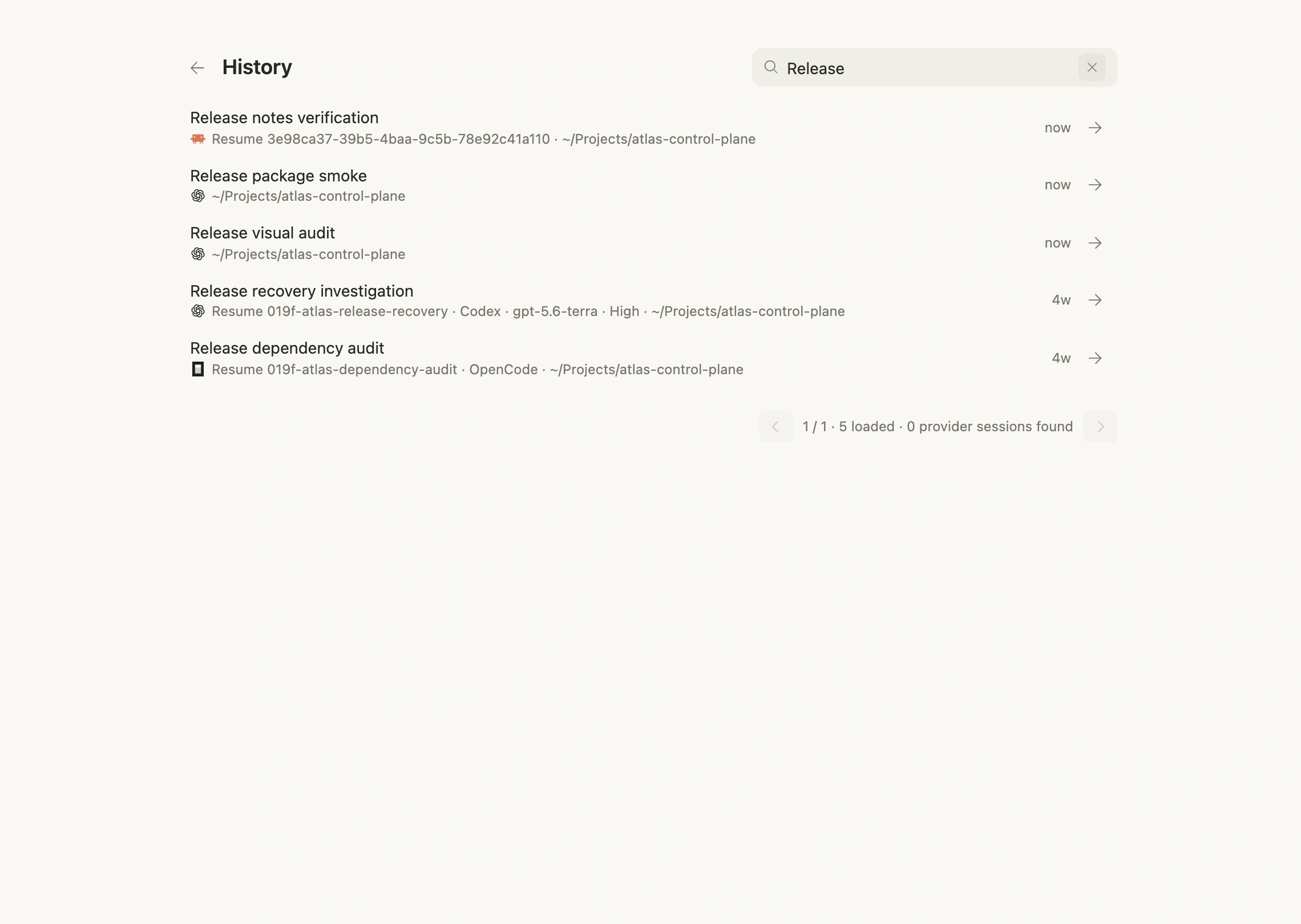 Search History