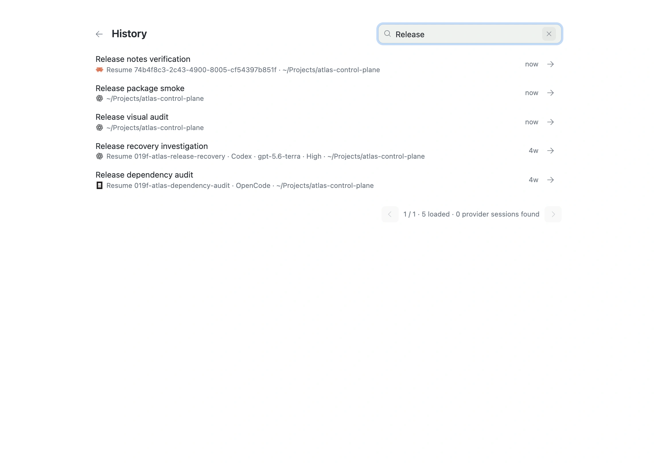 Search History