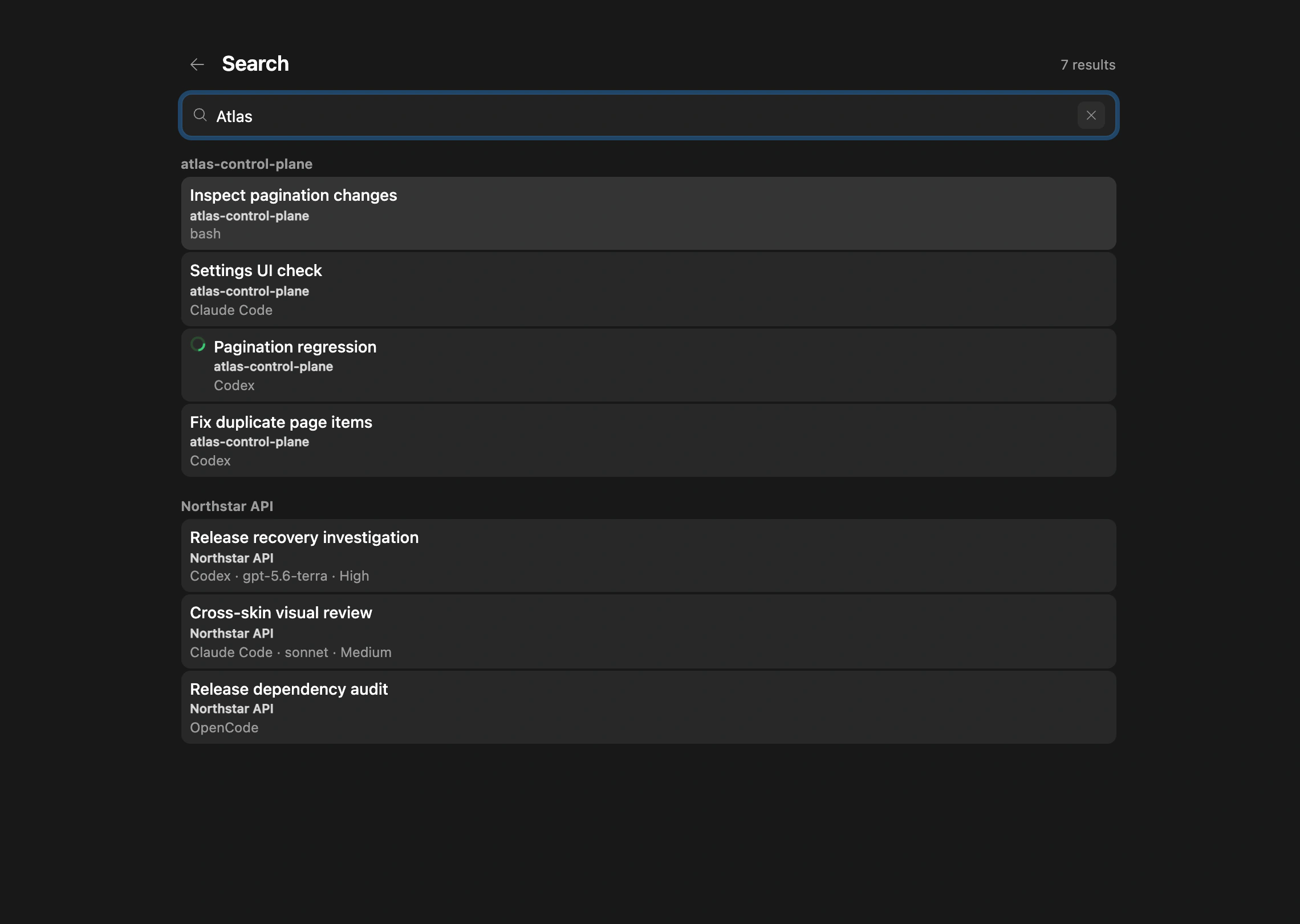Search current work