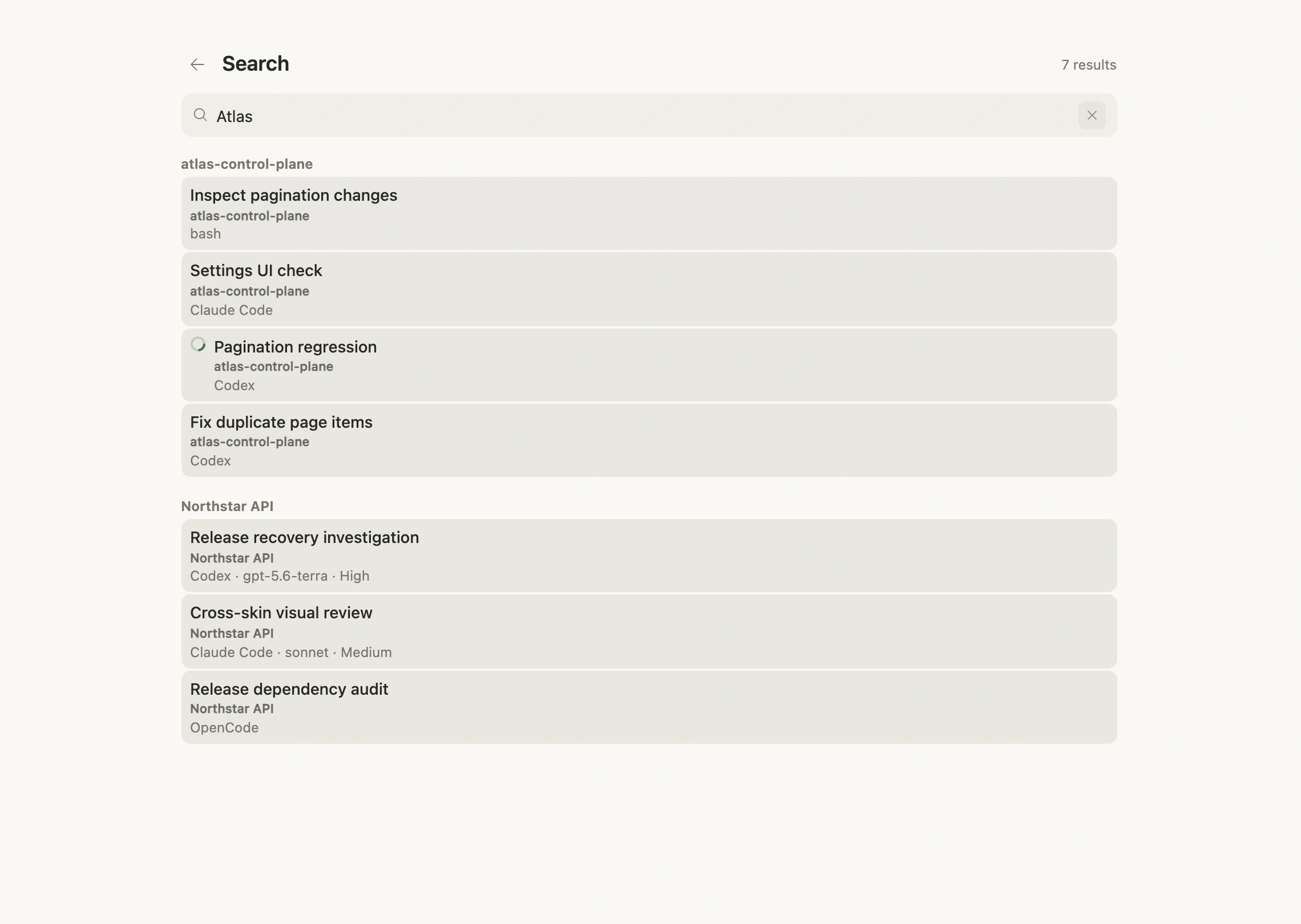 Search current work