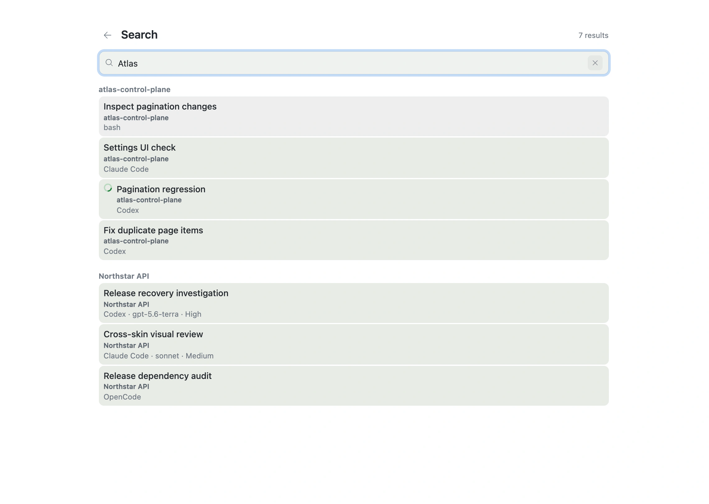 Search current work